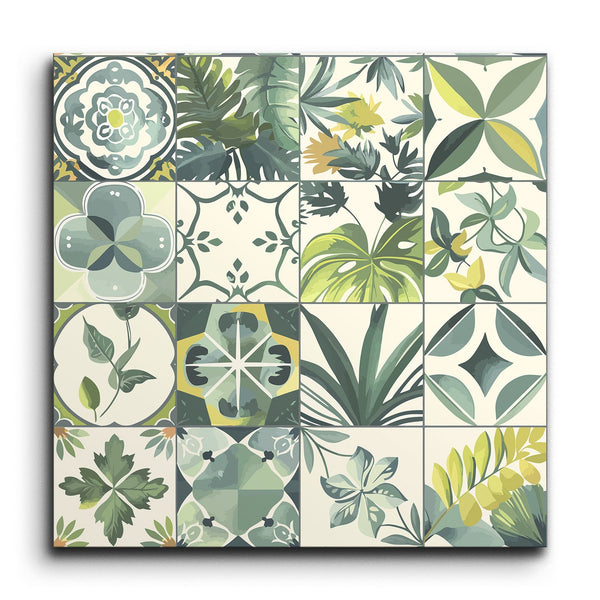 Verdant Geomora Encaustic Tile (Sample.250606.hzbqx)