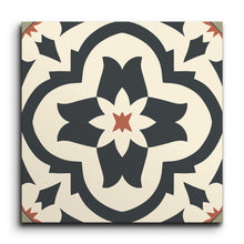Charcoal Blossom Encaustic Harmony Tile (Sample.250528.nsxzd)