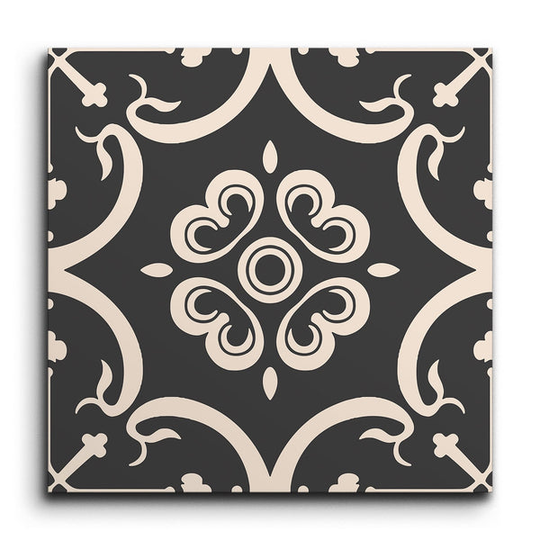 Encaustic Heartwhirl Tile (Sample.250601.evfvi)