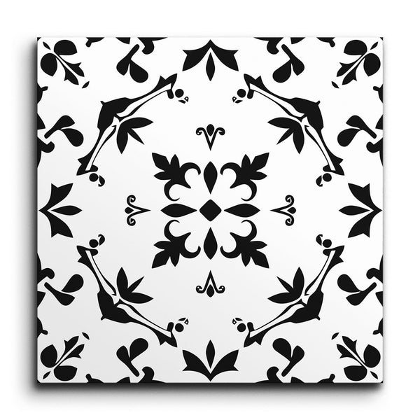 Encaustic Elegance: Radial Floral Harmony (Sample.250715.nezfn)
