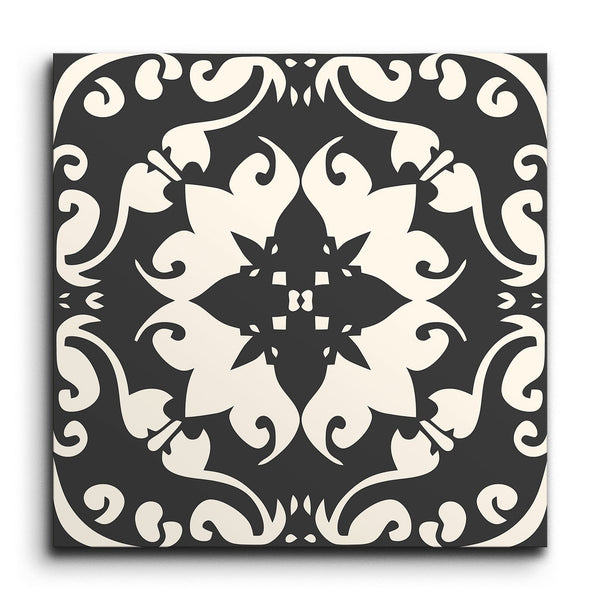 Encaustic Elegance Floral Swirl Tile (Sample.250601.vxpnp)