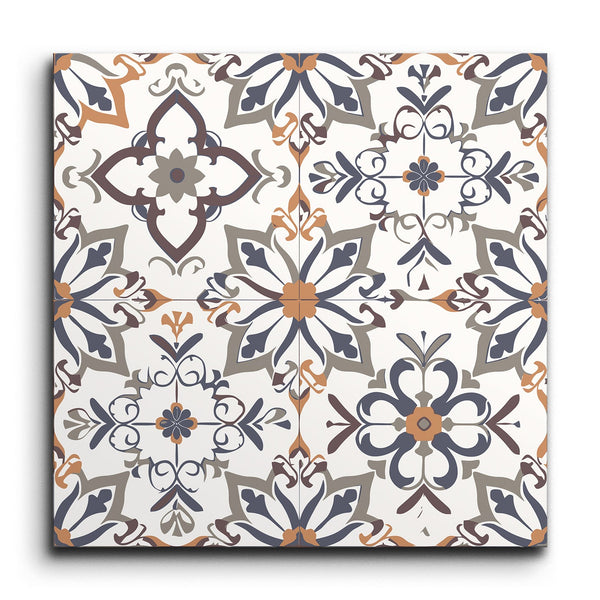 Encaustic Harmony: Florals &amp; Geometry (Sample.250521.zlith)