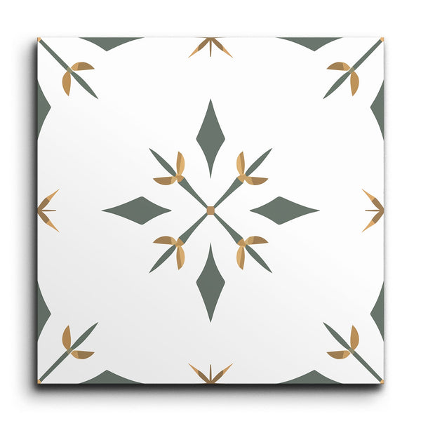 EmeraldLeaf Encaustic Harmony Tile (Sample.250622.bocpe)