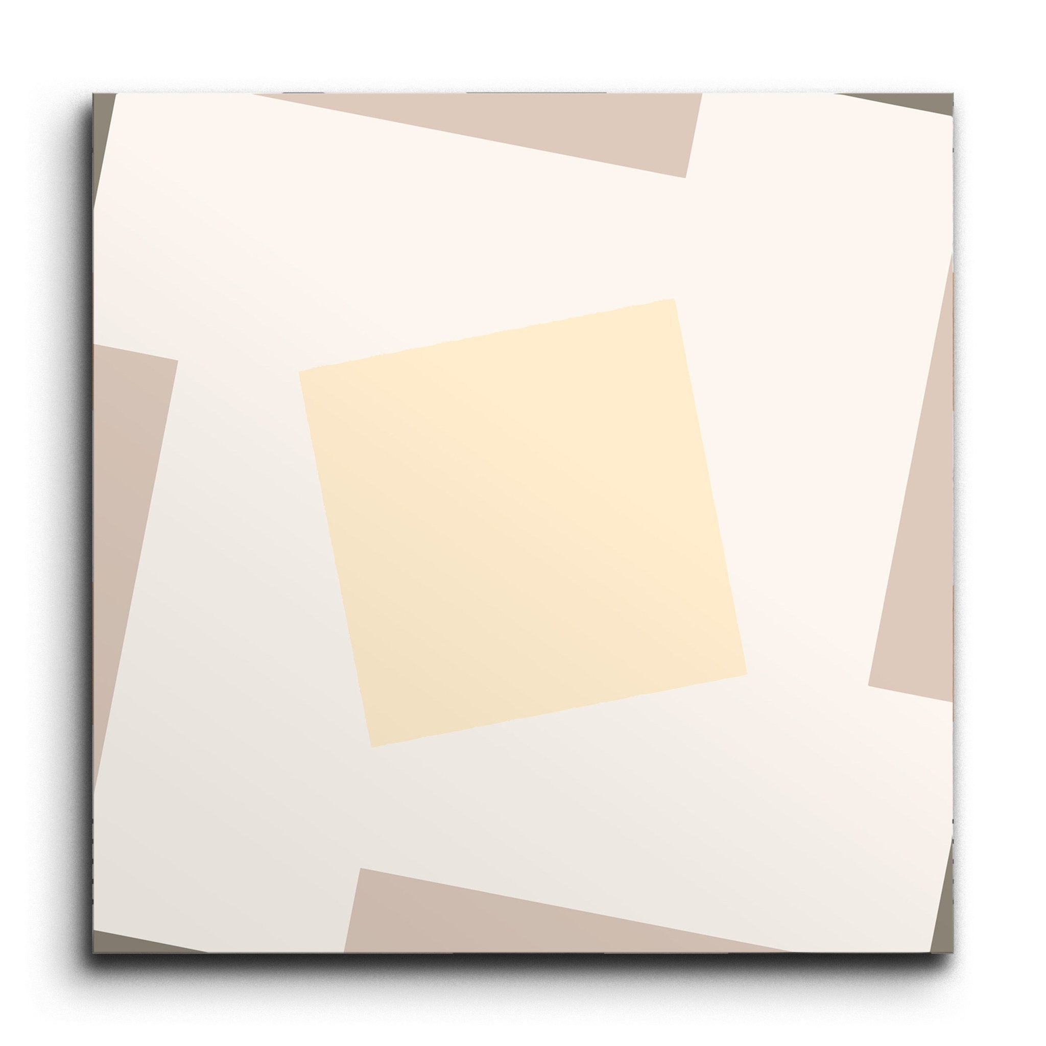 Moderne geometrische decoratieve tegel in geel en beige, image size:2048x2048