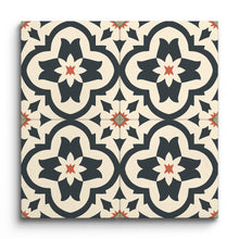Charcoal Blossom Encaustic Harmony Tile (Sample.250613.bqymq)