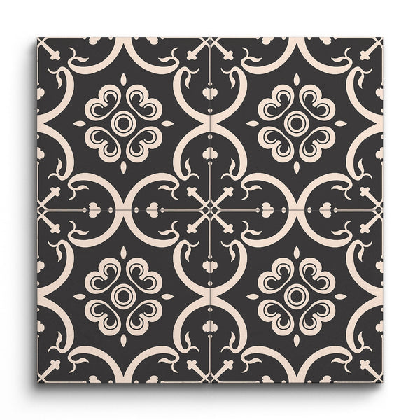 Encaustic Heartwhirl Tile (Sample.250601.evfvi)