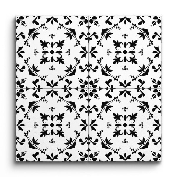 Encaustic Elegance: Radial Floral Harmony (Sample.250715.nezfn)