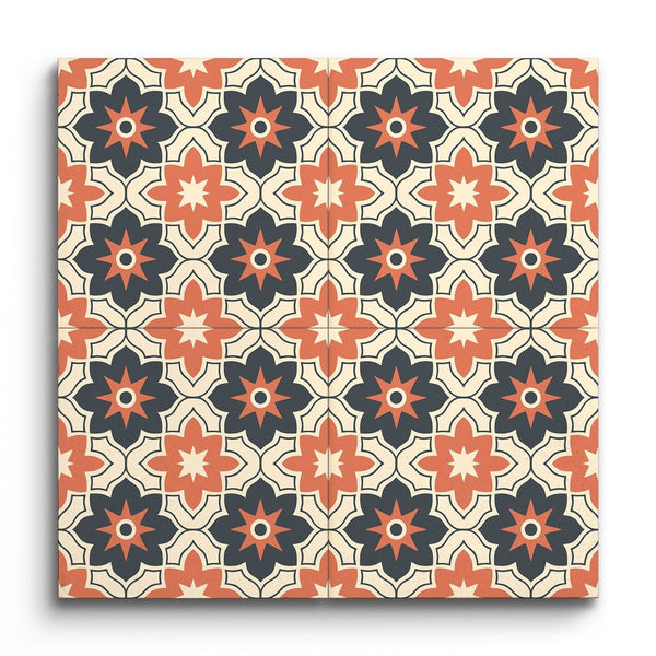 Encaustic Starburst of Terracotta Harmony (Sample.250615.sdies)