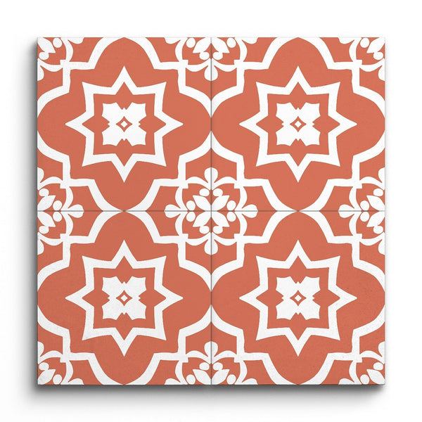 Starflower Encaustica Terracotta Tile (Sample.250603.zqbhf)