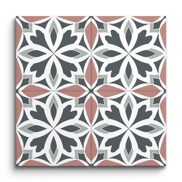 Enchanted Encaustic Blossom Tile (Sample.250529.koxbt)